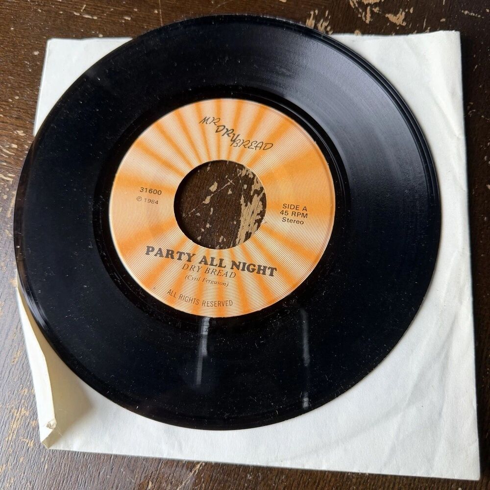 Dry Bread Party All Night / My Son Rare 1984 Bahamian NM Vinyl 45 Record Tested